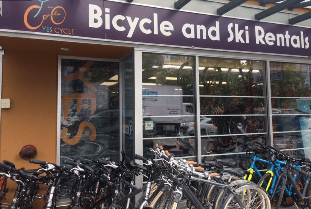 Yes Cycle, bike rental shop, biking Stanley Park, cycling 