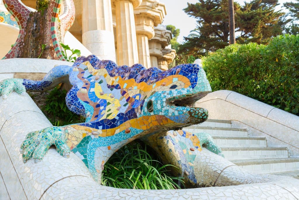 The famous El Drac in Park Guell, things to do in Barcelona