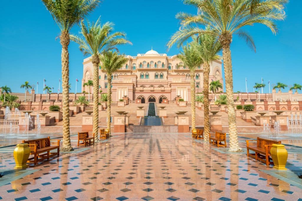 The Emirates Palace hotel in Abu Dhabi