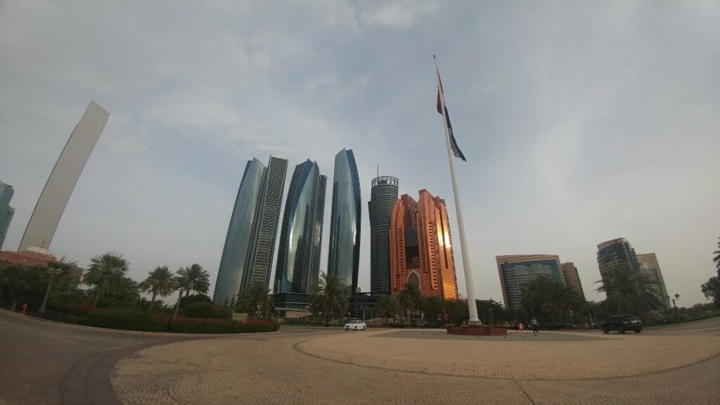 The Etihad Towers, buildings, Emirates Palace 