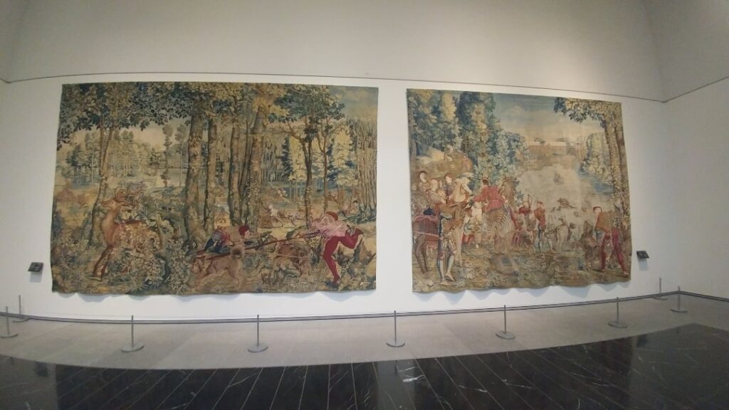 Large tapestry in the Louvre Abu Dhabi, museum, art