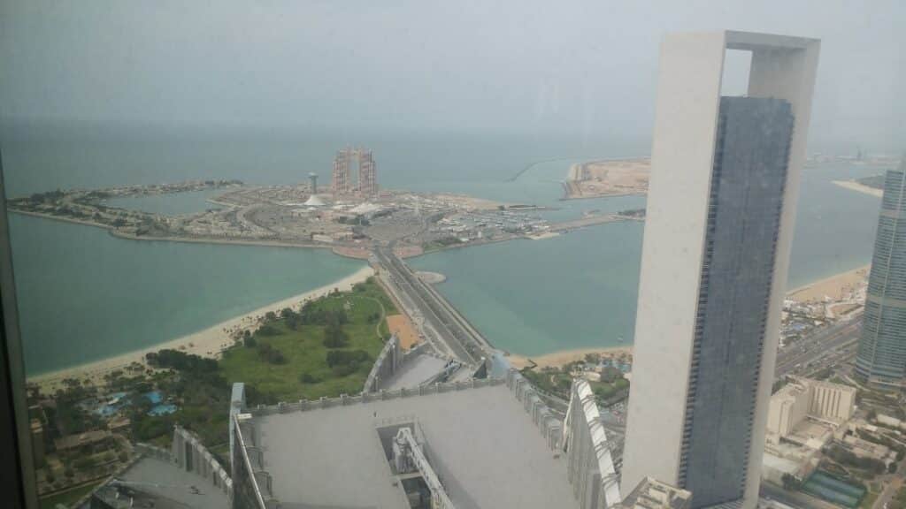 View from one of the windows towards Marina Mall and the new Atlantis Hotel 