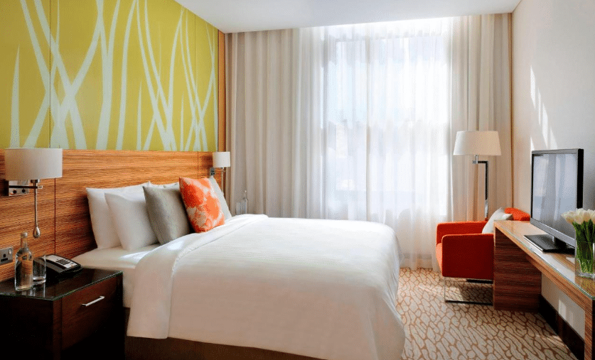 A room in Courtyard by Marriott World Trade Center, Abu Dhabi, bed, hotel room, UAE 