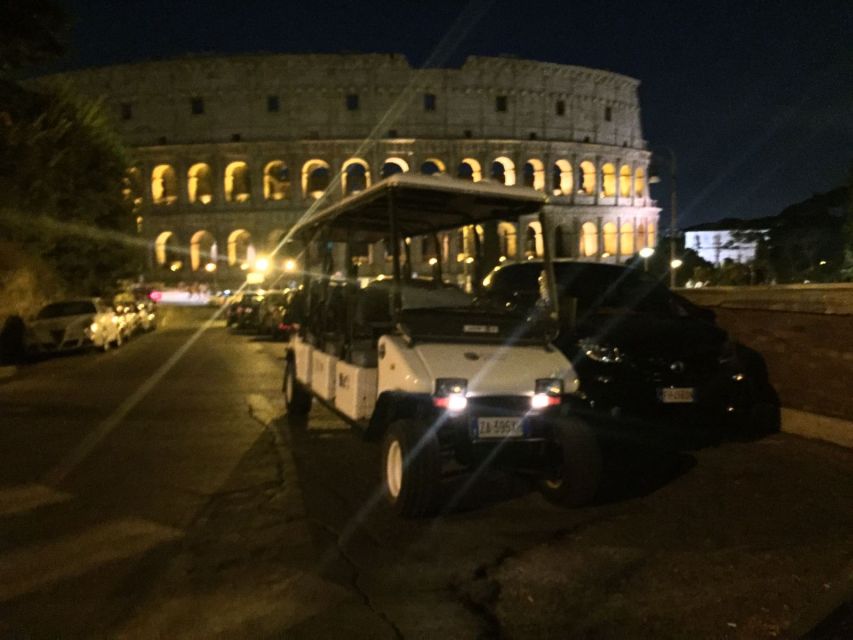 Rome golf cart tour at night, night tours in Rome, attractions in Rome, Rome night golf cart tour