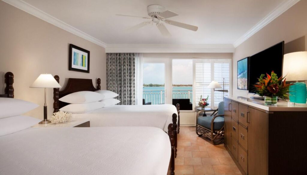 Pier House Resort & Spa, beds, hotel room, best hotels in Key West for couples 