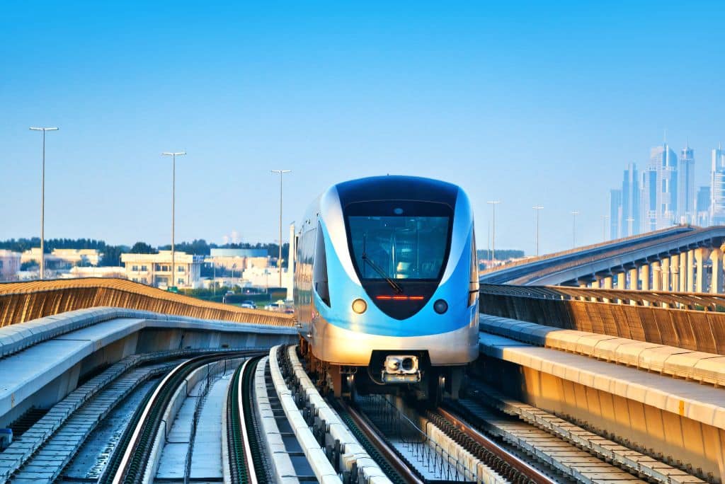 train, subway in UAE, train tracks