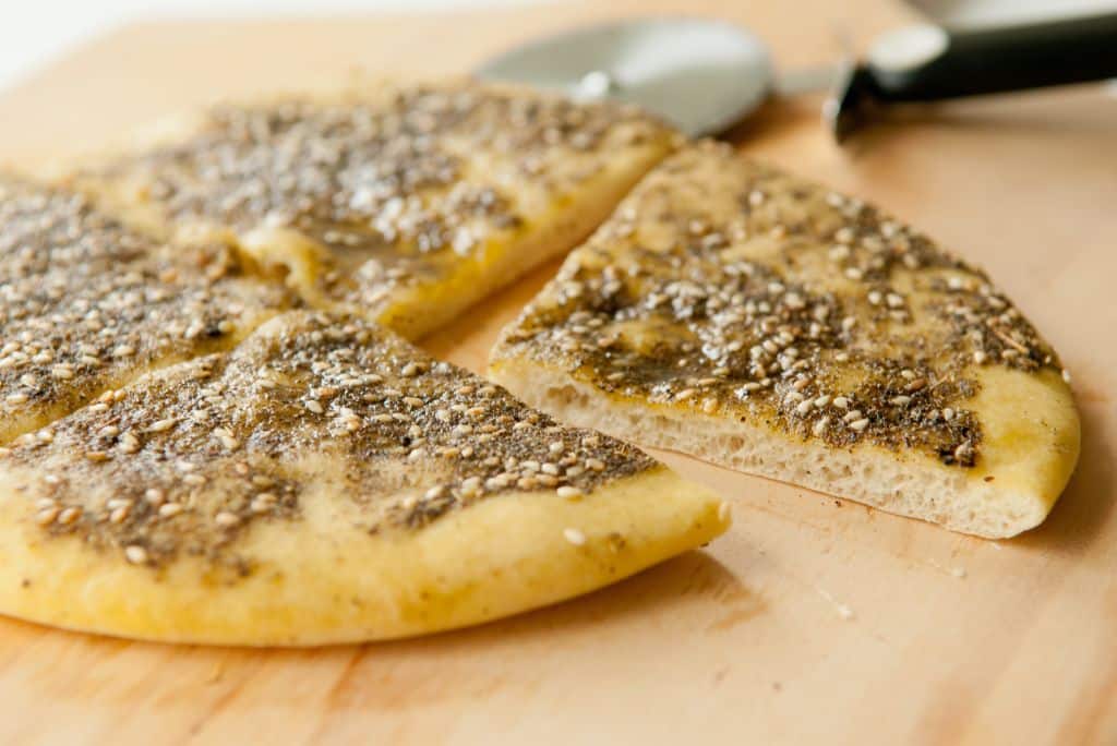Za'atar on a bread, spice, Middle Eastern spice, Unique Foods To Try In Dubai