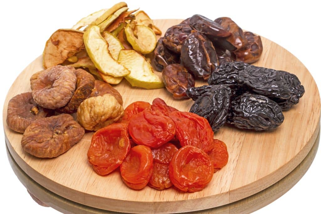 dried fruit, dried apricots, prunes, dried figs, dates