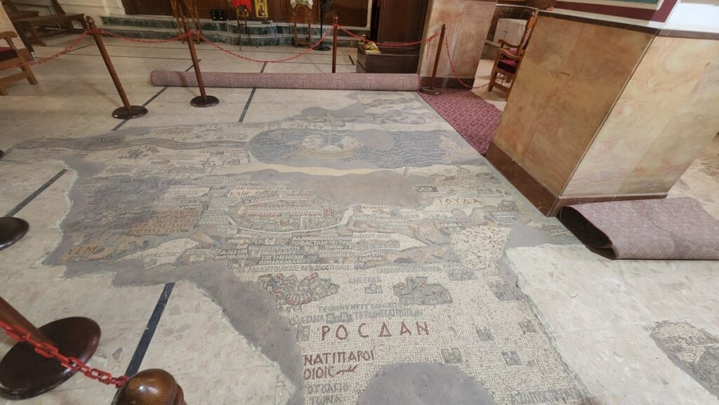The famous Madaba Mosaic, Madaba, Jordan