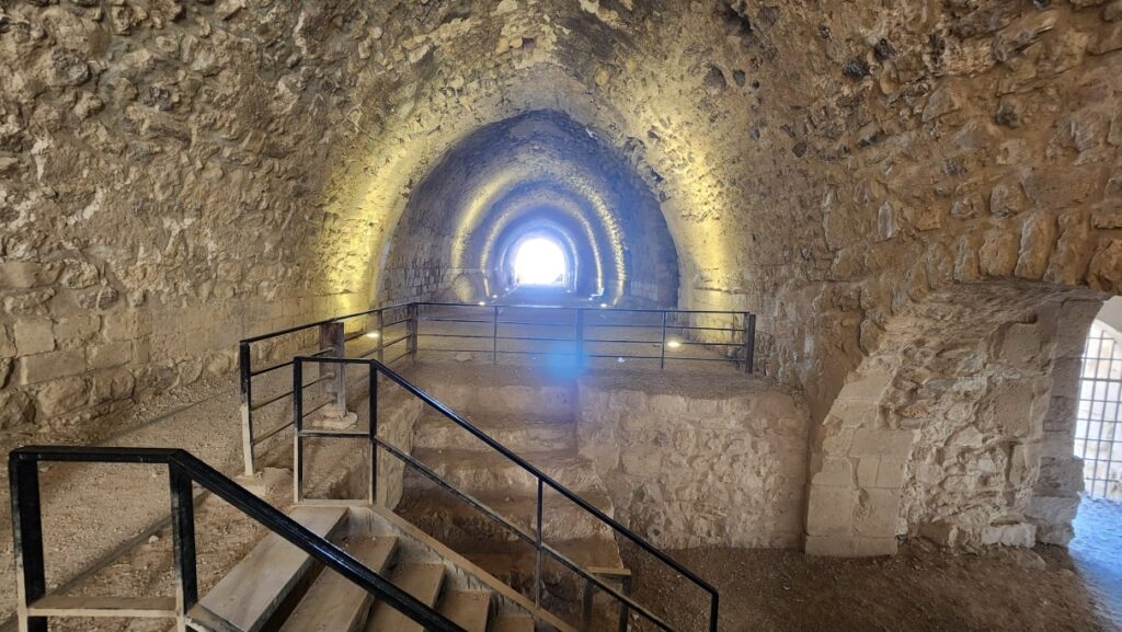 Inside Kerak Castle, stone castle 