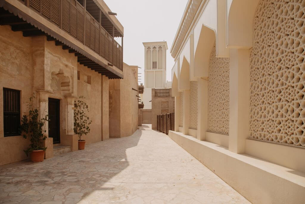 A street in Al Fahidi, Dubai, things to do in Old Dubai 