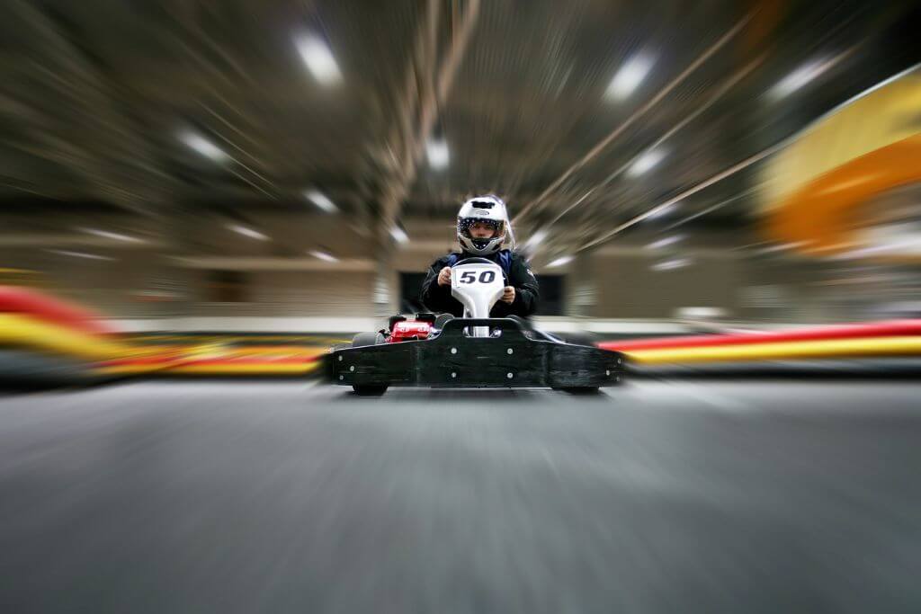 Go-karting experience in Dubai Mall, racing