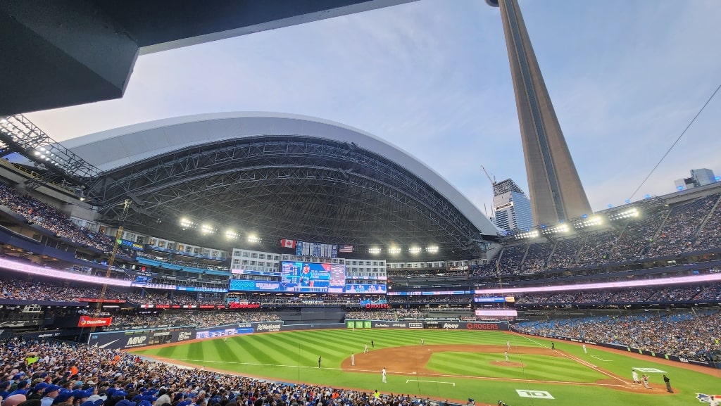 View of the Rogers Center and the CN Tower