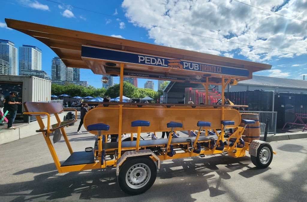 Pedal pub car, fun activities in Toronto 