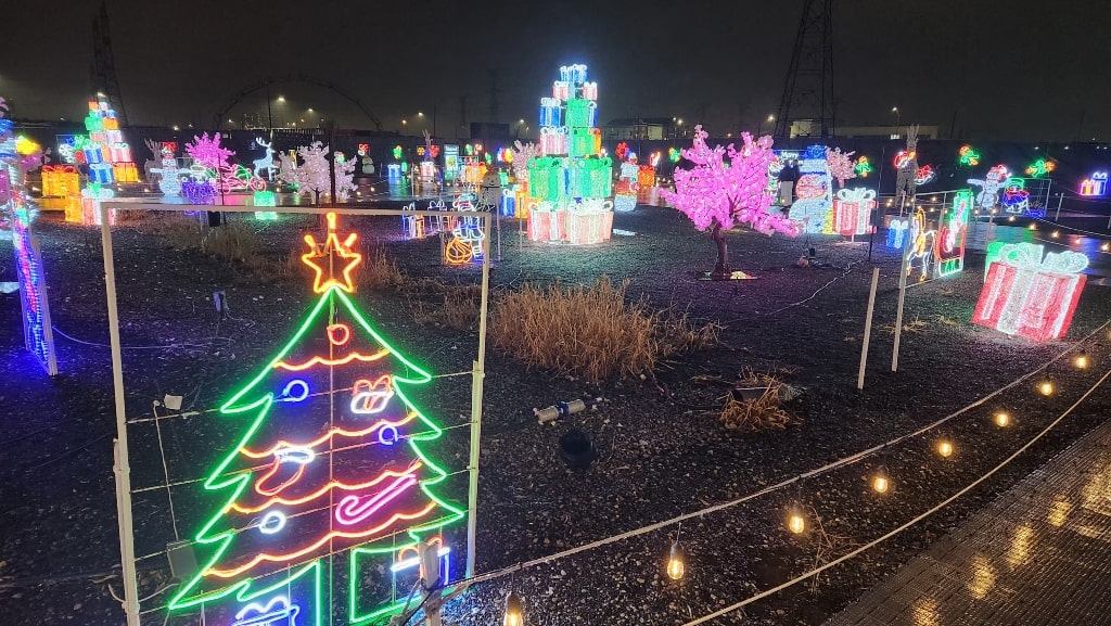 Some of the displays in Illumi, light display