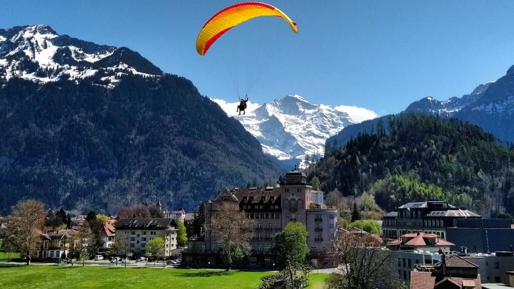 Paragliding in Interlaken, Thrilling Activities Around The World, Swiss Alps, mountains  