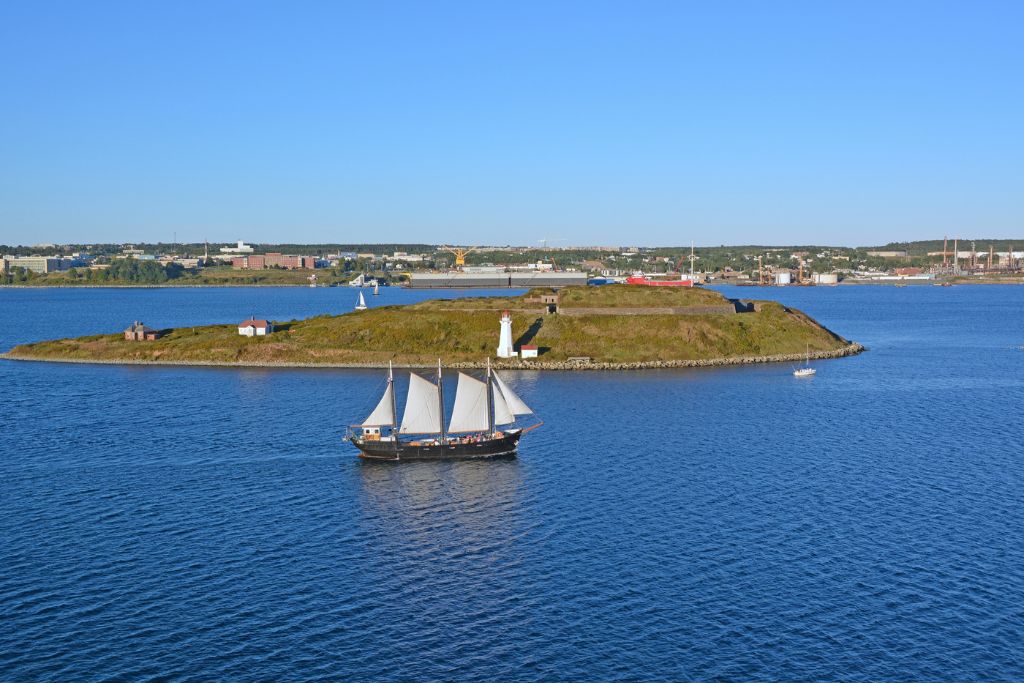 George Island in Halifax, ship, Atlantic Ocean