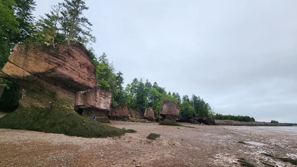 low tide, rocks, rock formations, New Brunswick attractions