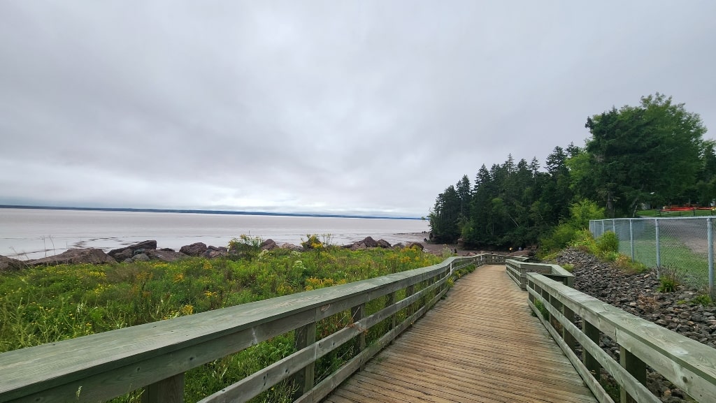 The accessibility ramp at North Beach, Hopewell Rocks Provincial Park