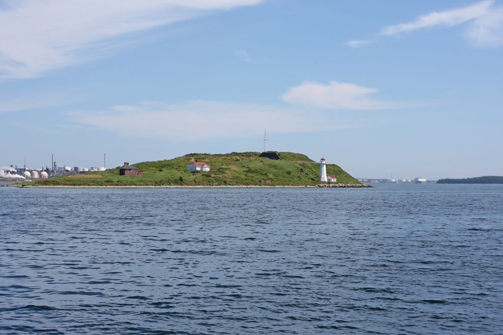 View of George Island from the water, Halifax island, attractions in Halifax