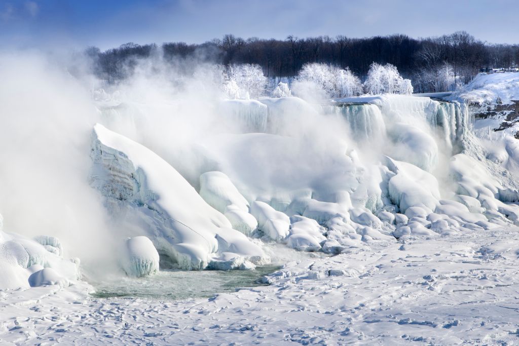 cold, frozen water