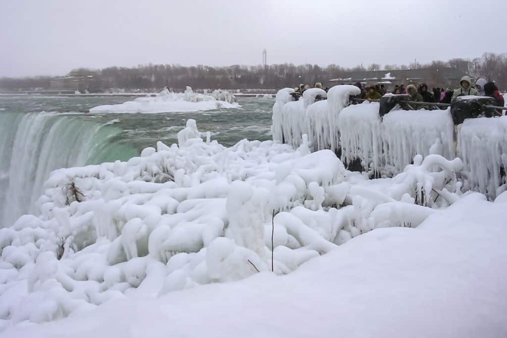 frost, cold, waterfalls, snow