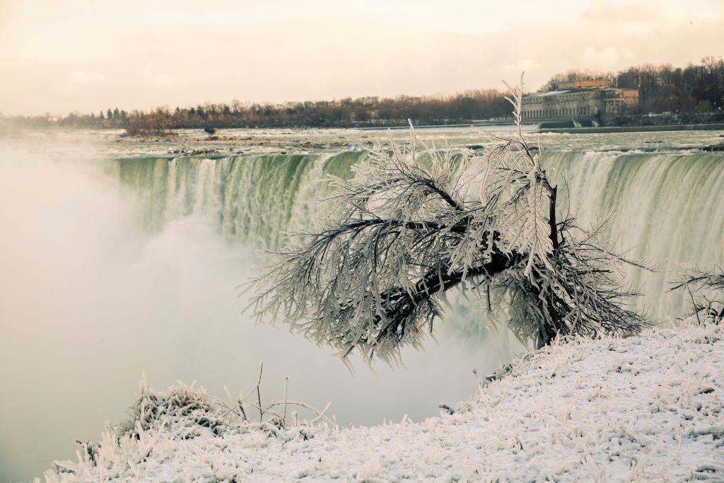 Canada, waterfalls, frozen