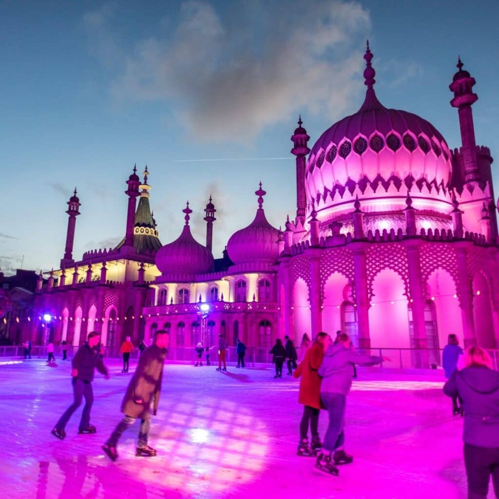 Skating at the Royal Pavillion, Brighton, United Kingdom