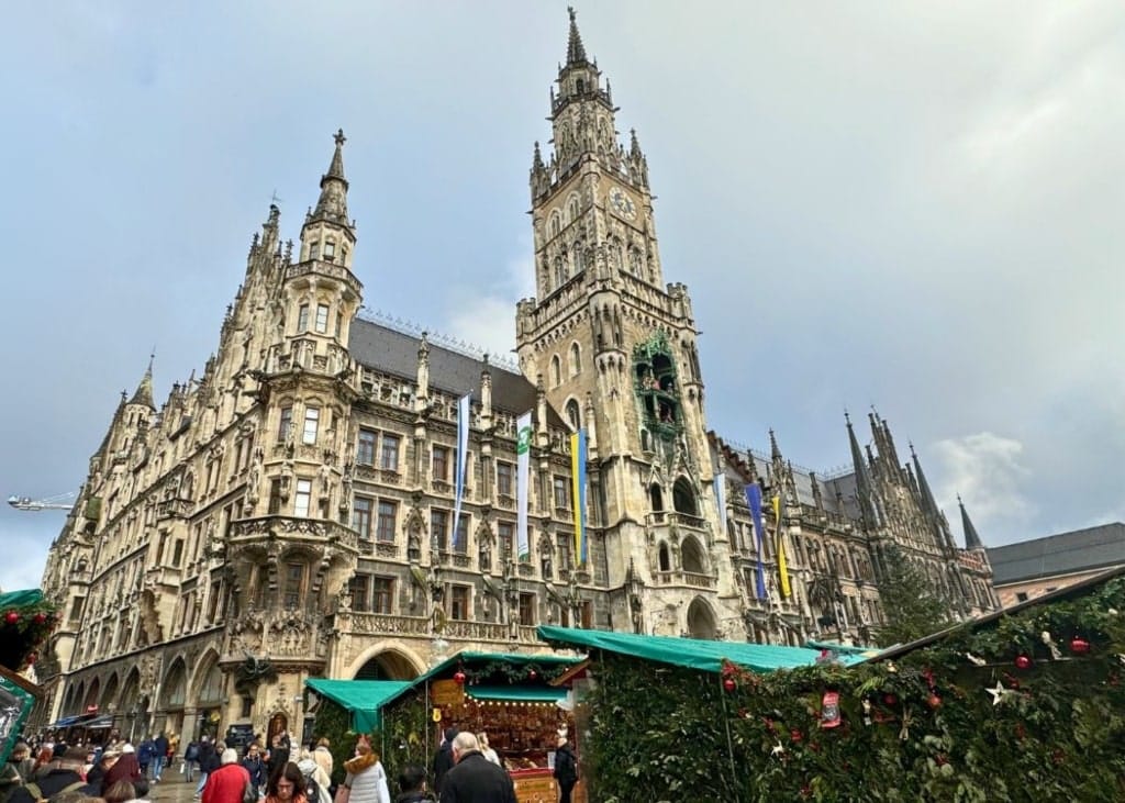 Munich Christmas Market - Marienplatz during the day, Germany