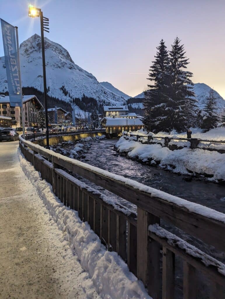 Lech in the winter, Austria, mountain