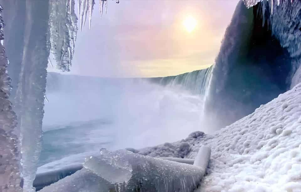 Niagara Falls in the winter, snow, ice 