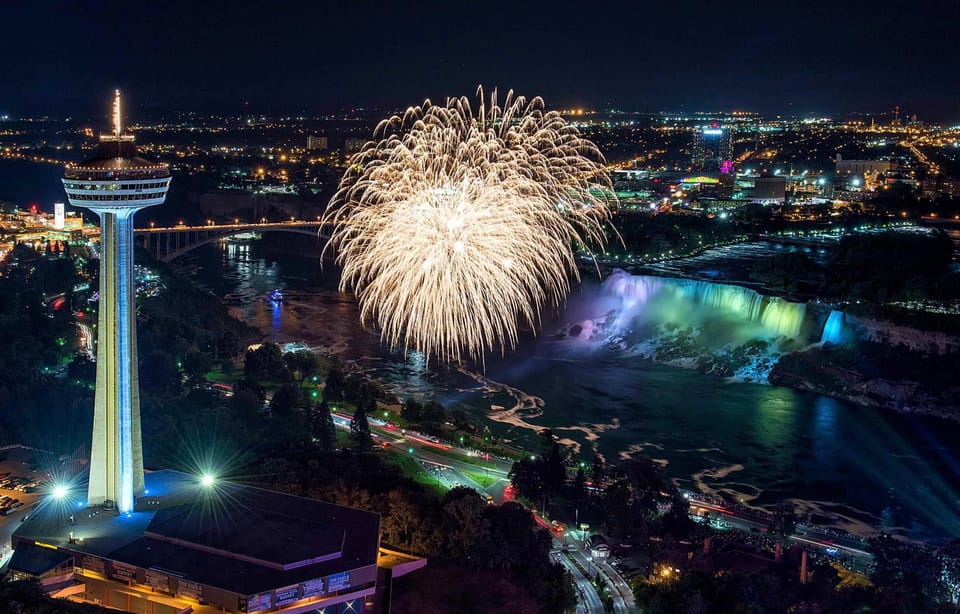 Fireworks over Niagara Falls, Skylon Tower