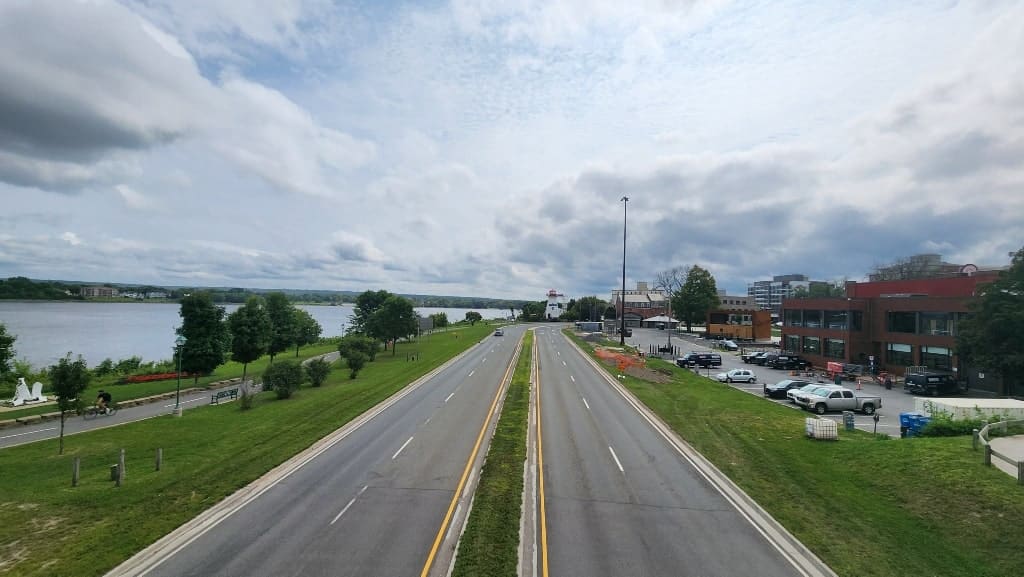 View in the other direction from the Carleton Street River Lookout