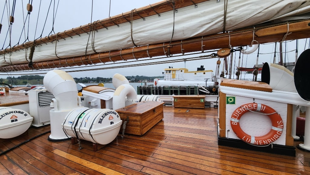 On board the Bluenose II ship, boat