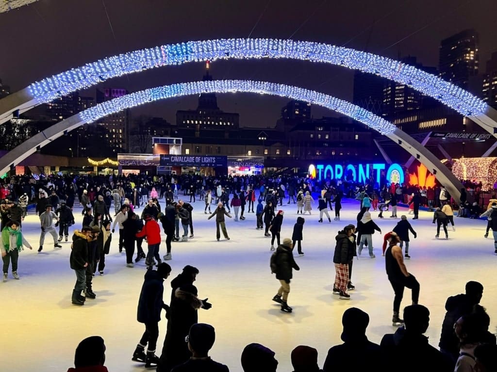 Cavalcade of Lights in Toronto at Nathan Phillips Square 