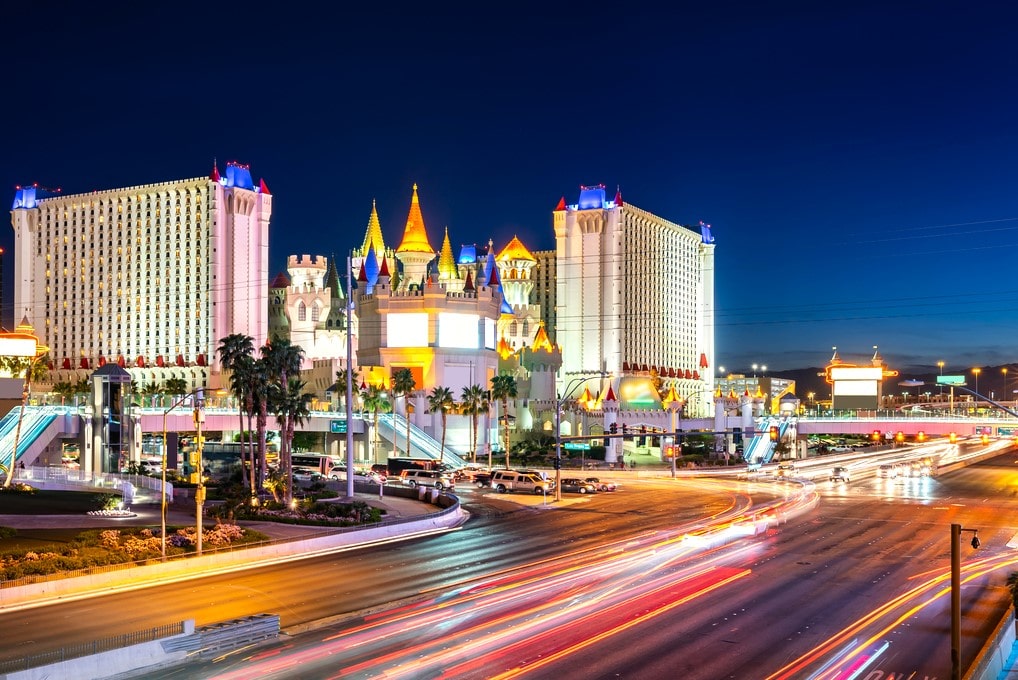 Las Vegas - the strip at night, hotels,  Nevada