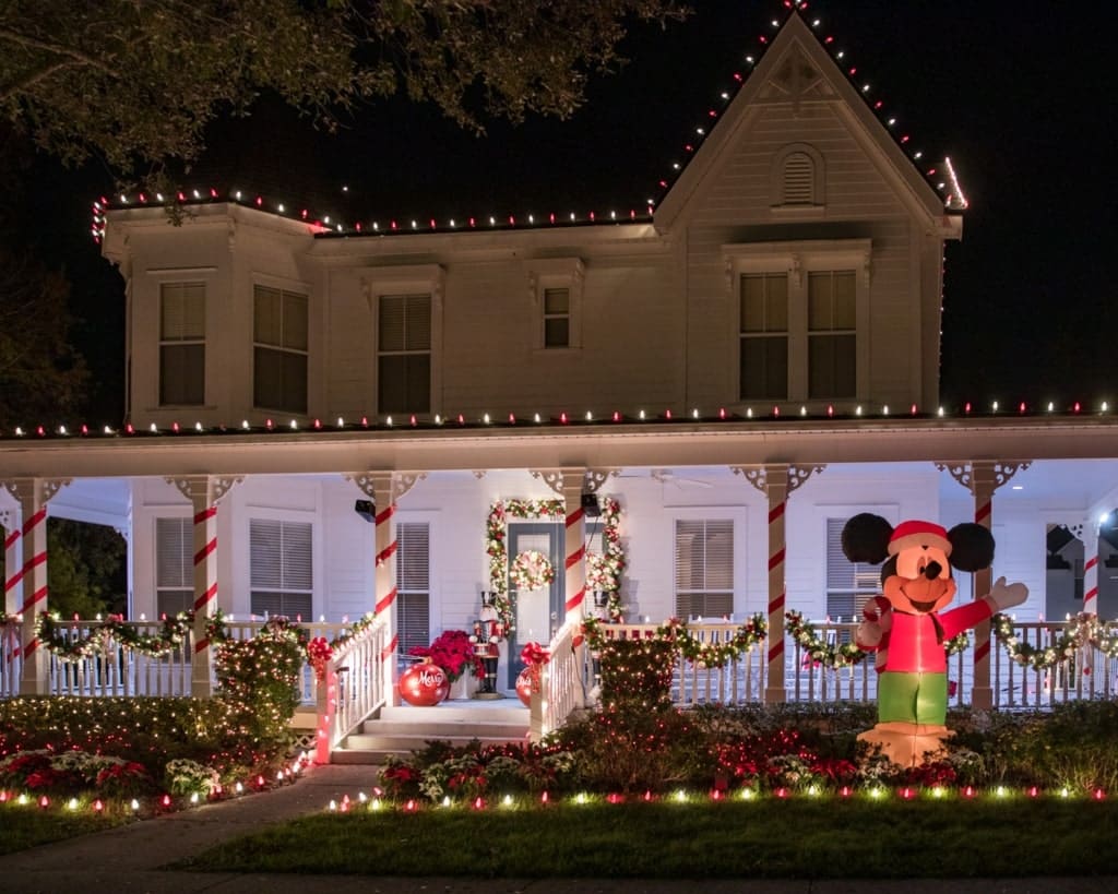 Orlando Christmas Lights, Mickey Mouse decorations