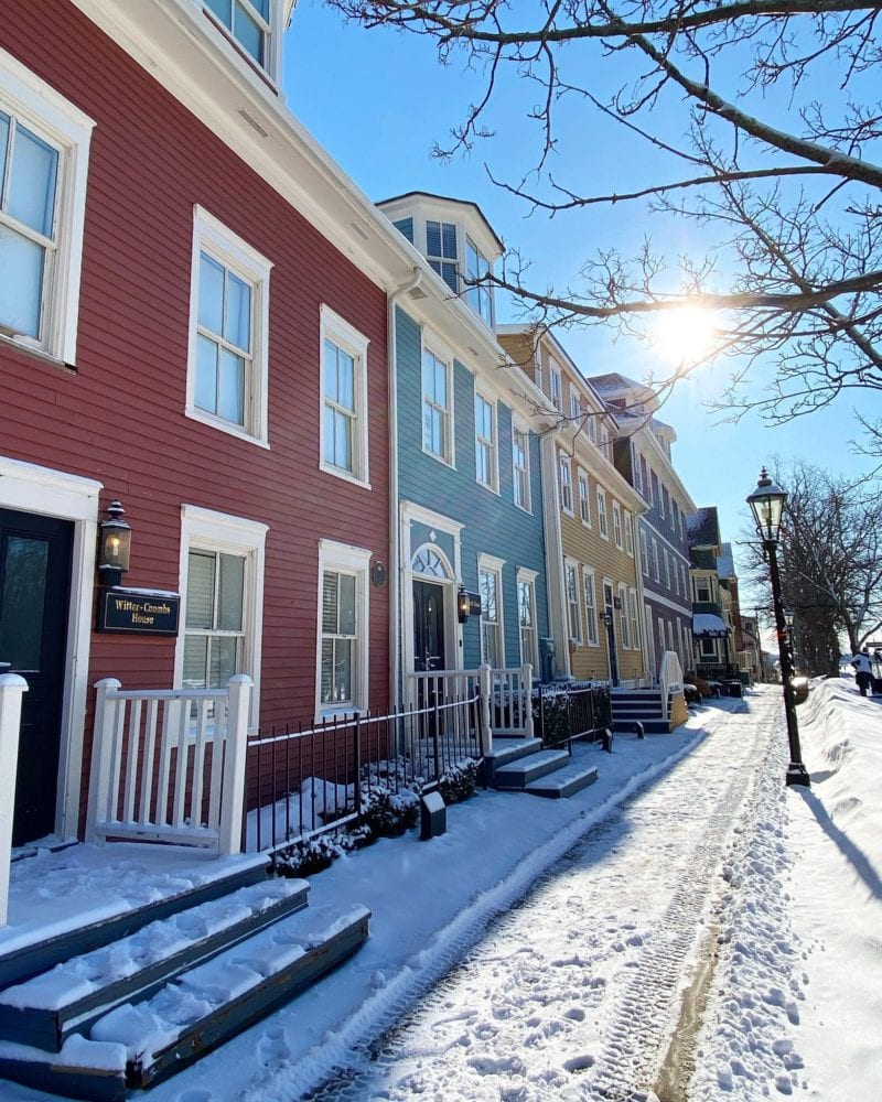 Downtown Charlottetown, PEI, snow