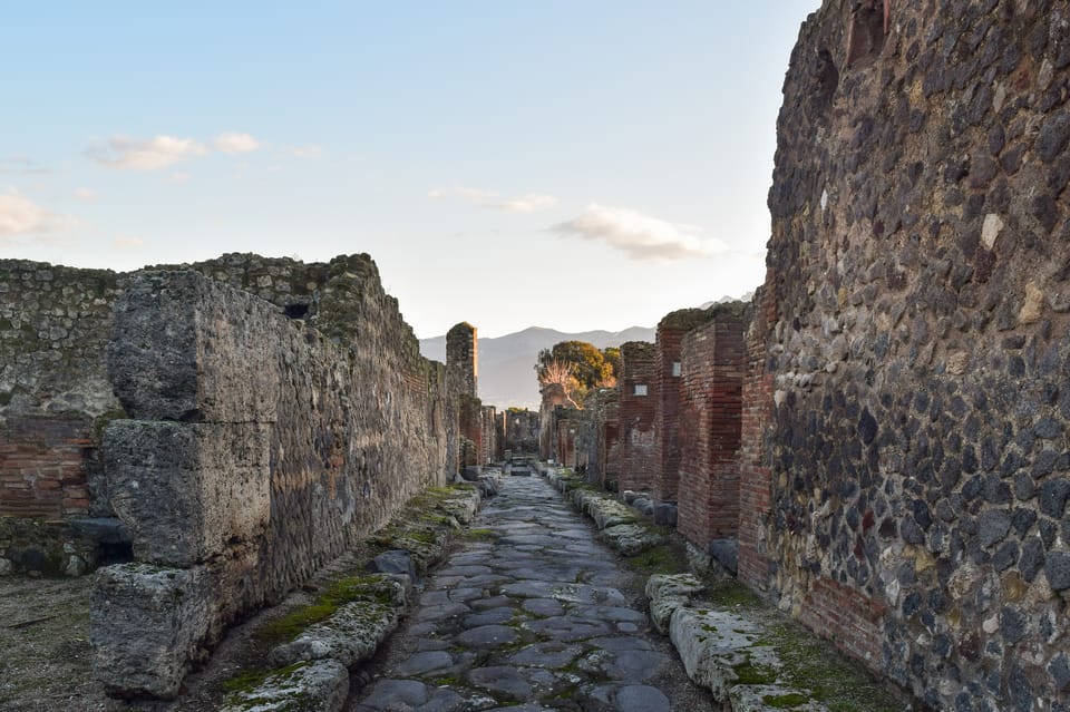 One of the roads in Pompeii, stone road 