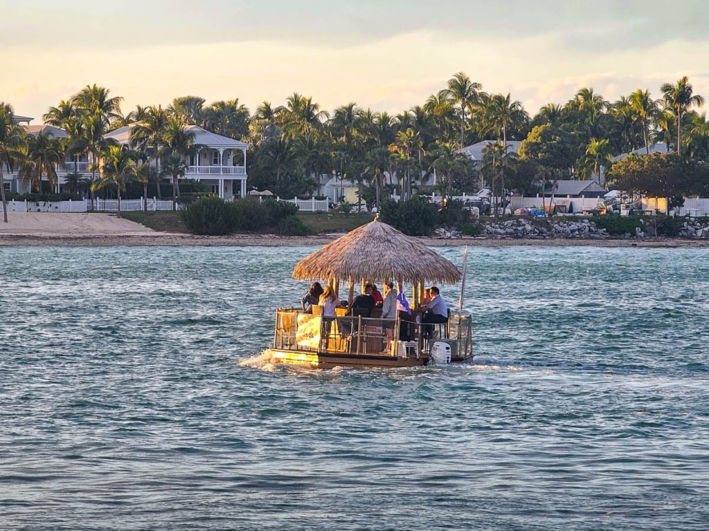 Floating tiki boat, Key West, Florida