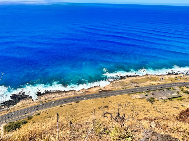 View from Pink Pillbox Hike, ocean view, Hawaii