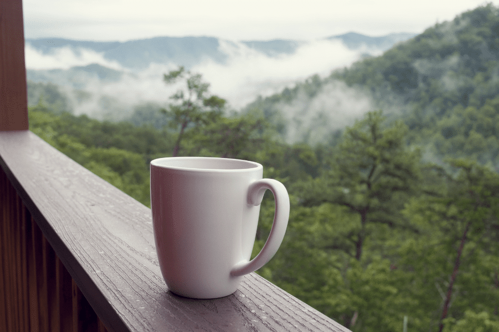 A cup of Blue Mountain coffee in the Blue Mountains in Jamaica