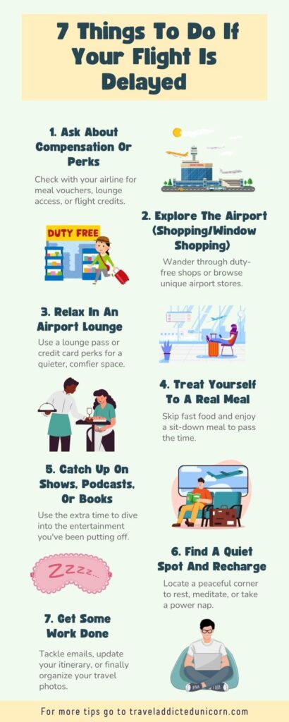 7 Things To Do If Your Flight Is Delayed Infographic
