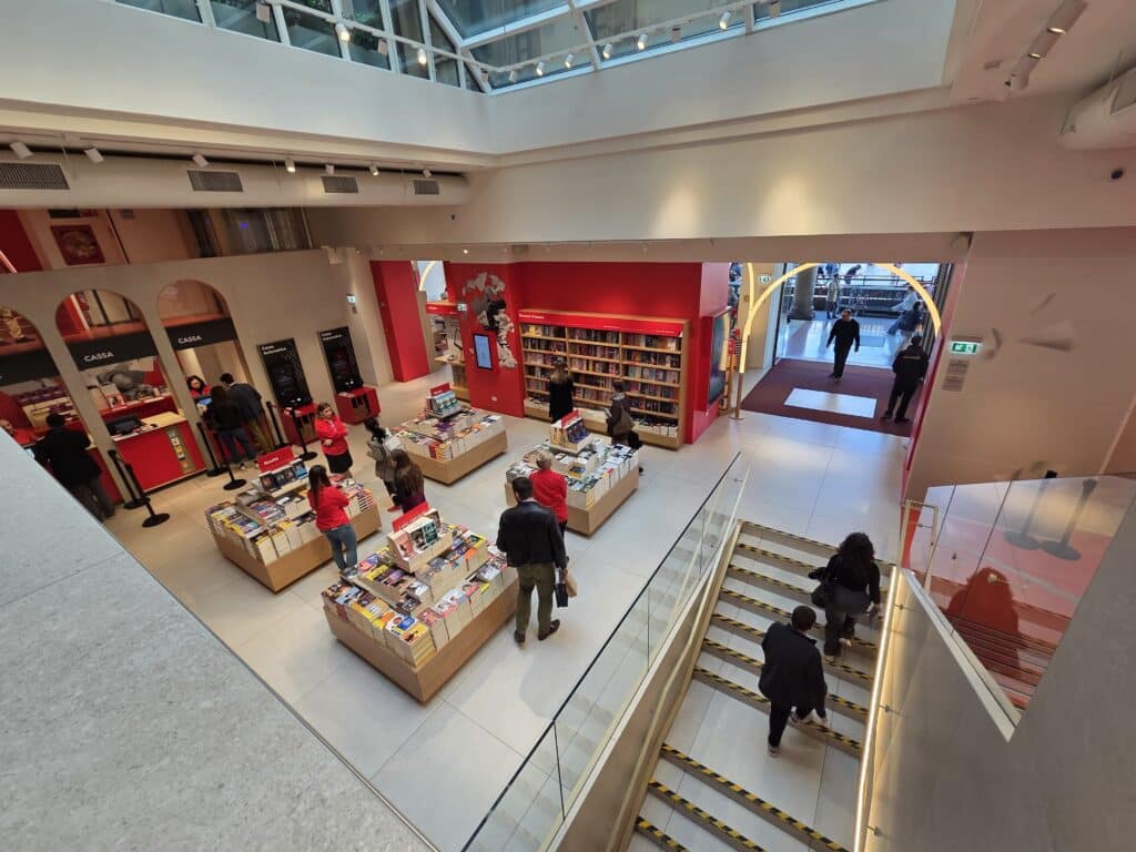 A book store in Milan, Italy, books