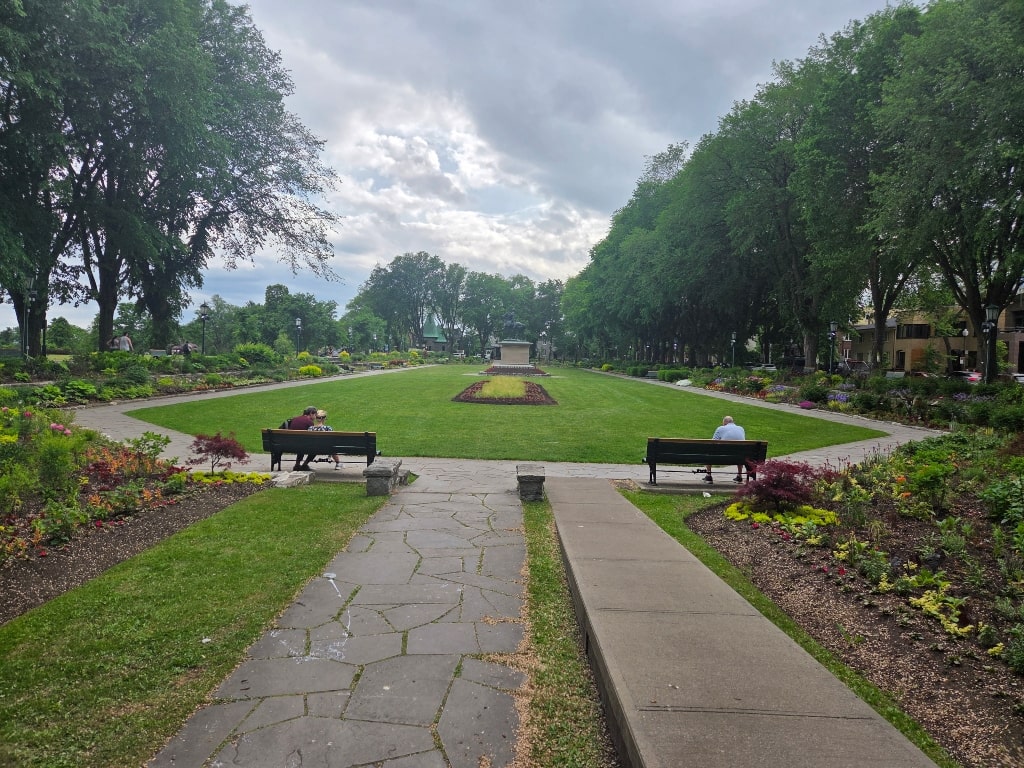 Joan of Arc Garden, park in Quebec City, one of the best free things to do in Quebec City is to enjoy Joan of Arc Garden