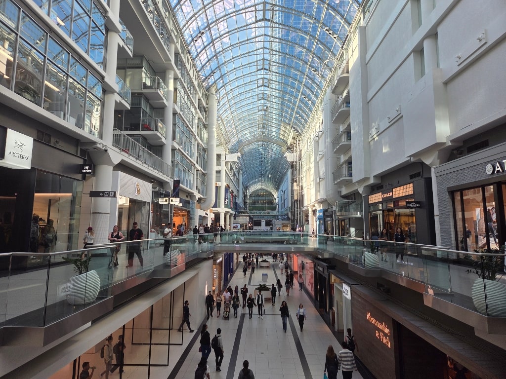 The Eaton Center mall, Toronto mall, shopping