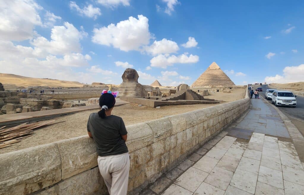 The Sphinx and the Giza Pyramids