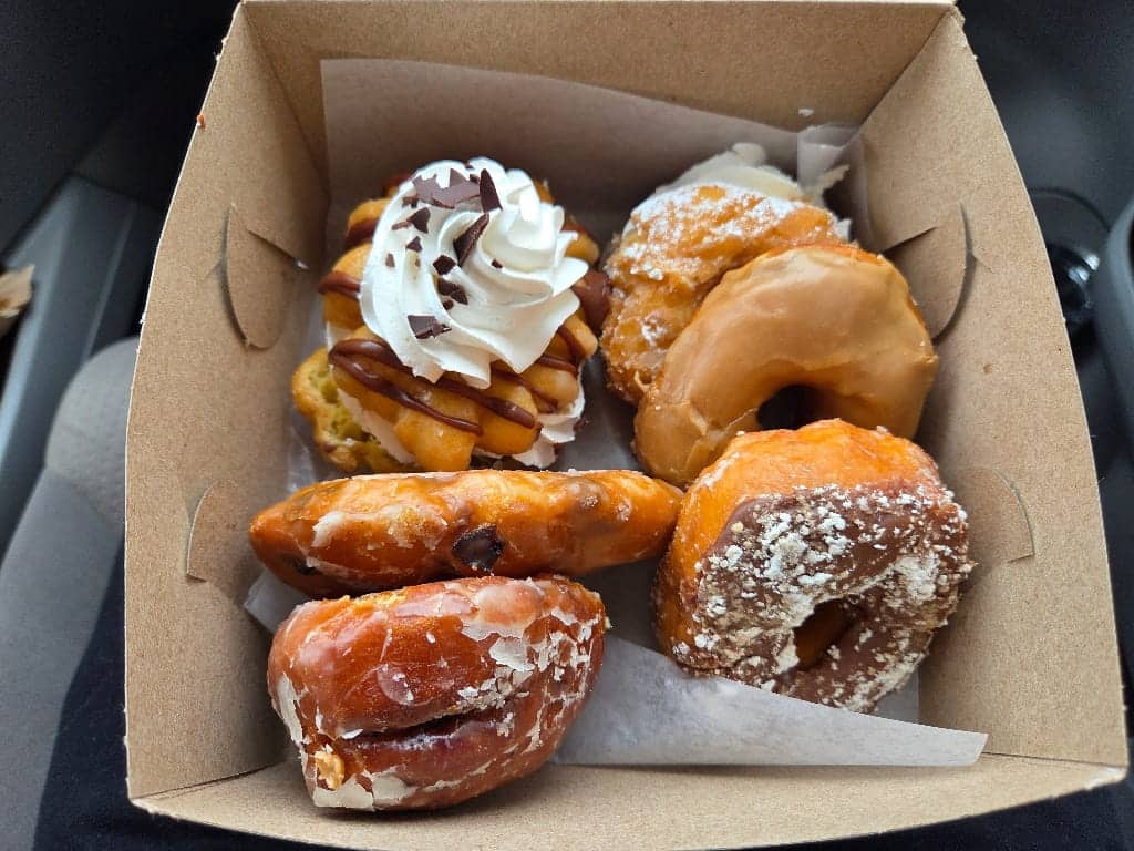 A box with sweets from Dooher's Bakery