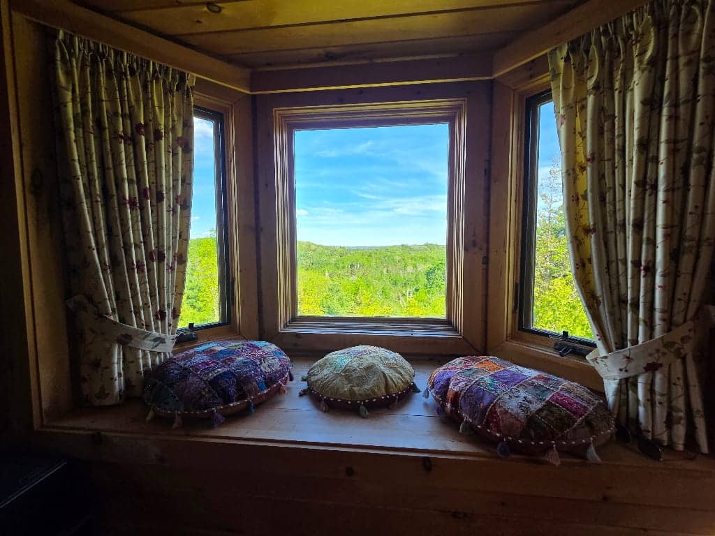 View from the Haven on the Hilltop, cabin with a view