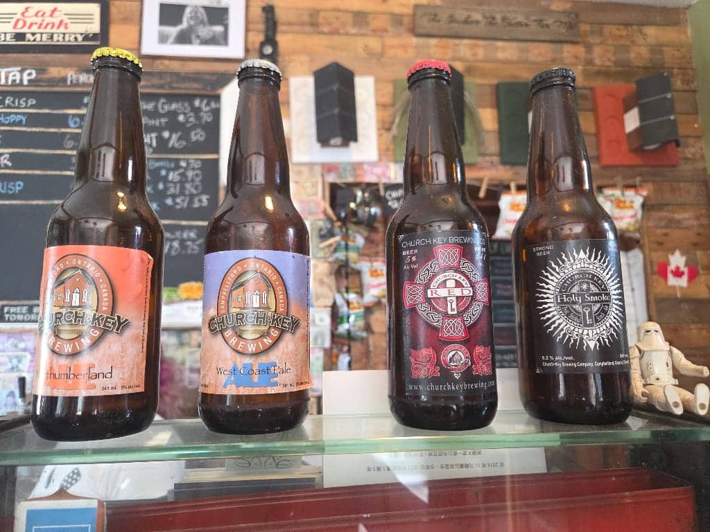 Selection of beer bottles from Church-Key Brewing Company